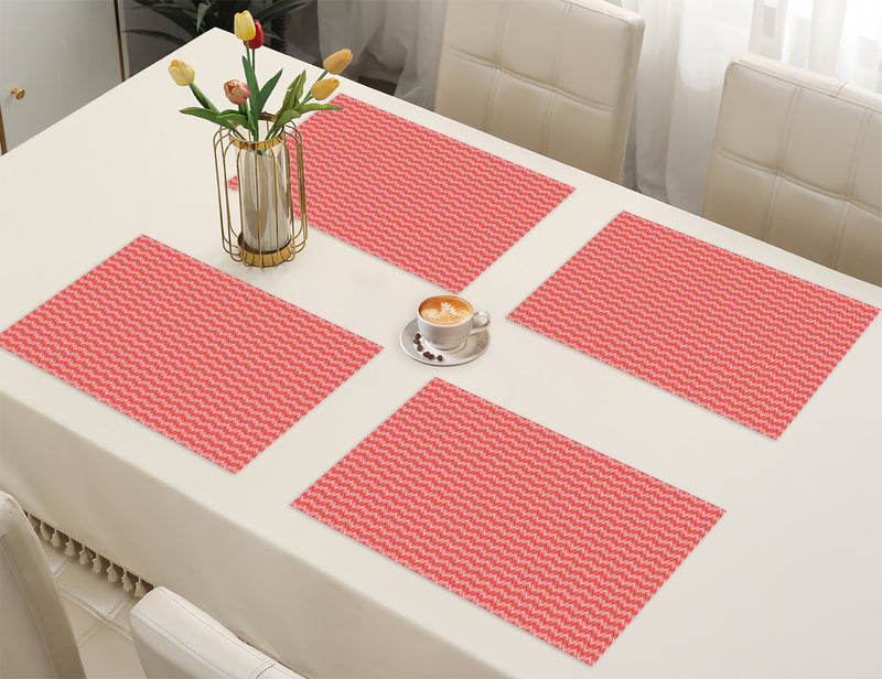 Oasis Home Collection Cotton Yarn Dyed Placemat - 4 piece pack - Red