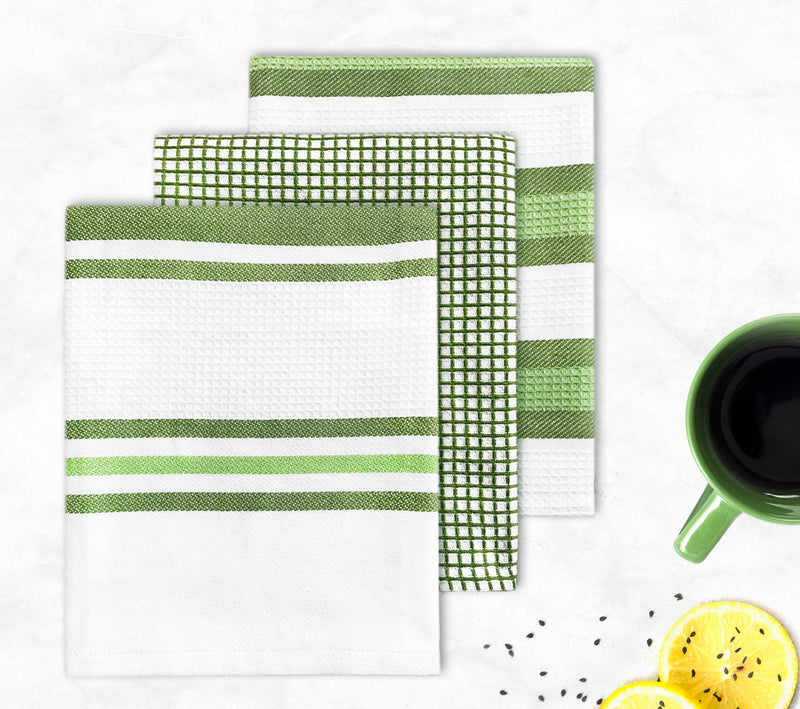 Oasis Home Collections Rich Cotton Multi Purpose Towel - Green - Pack Of 3