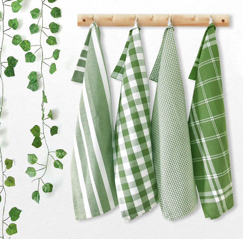Oasis Home Collections Rich Cotton Multi Purpose Towel - Green - Pack Of 4