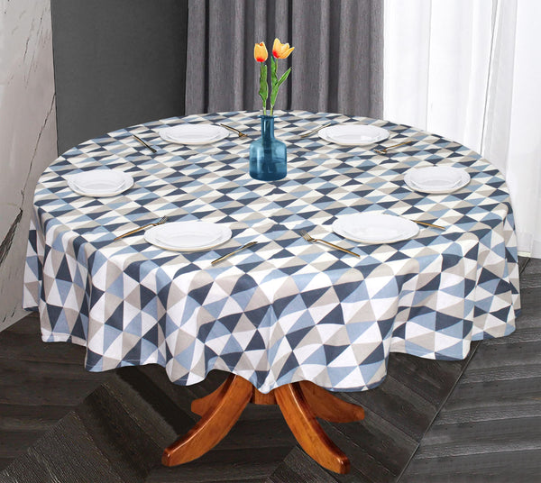 Oasis Home Collection Cotton Printed Round Table Cloth - 6 Seater - Multicolor