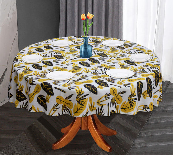 Oasis Home Collection Cotton Printed Round Table Cloth - 6 Seater - Multi