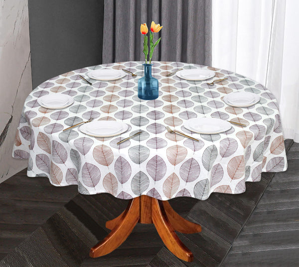 Oasis Home Collection Cotton Printed Round Table Cloth - 6 Seater - Multi