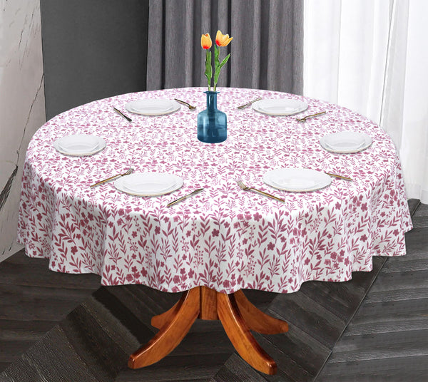 Oasis Home Collection Cotton Printed Round Table Cloth - 6 Seater