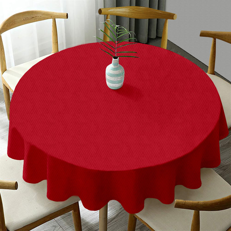 Oasis Home Collection Cotton Solid Round Table Cloth - 6 Seater