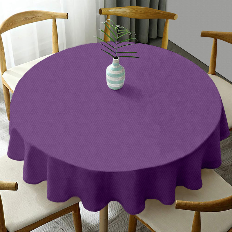 Oasis Home Collection Cotton Solid Round Table Cloth - 6 Seater