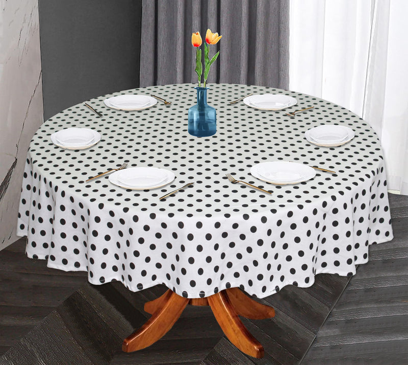 Oasis Home Collection Cotton  Printed Round Table Cloth - 6 Seater - Pink, Red, White