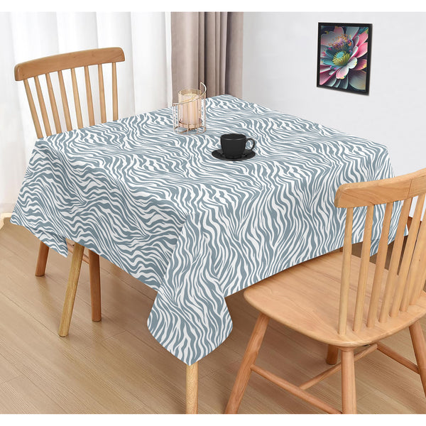 Oasis Home Collection Cotton  Printed Pattern Table Cloth-Grey, Yellow, Black, Brown