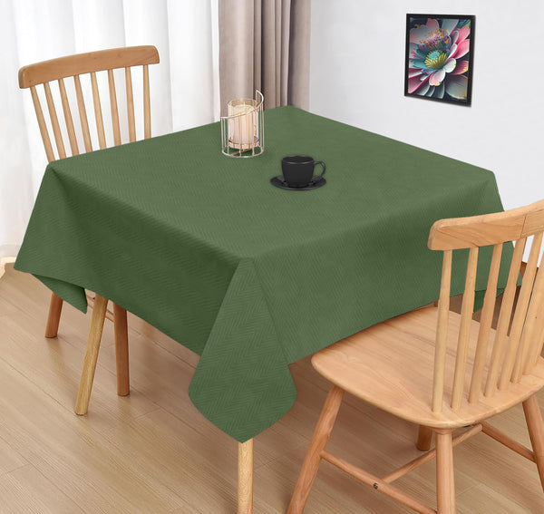 Oasis Home Collection Cotton Solid Table Cloth - Dark Green