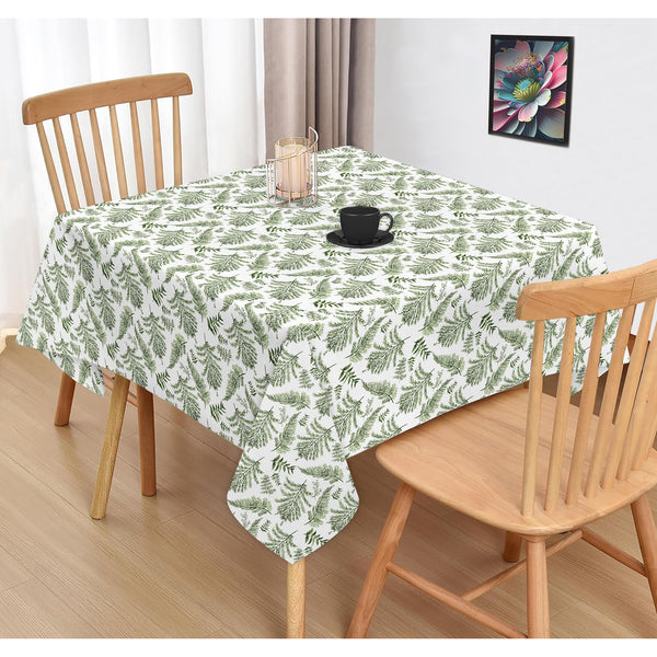 Oasis Home Collection Cotton  Printed Pattern Table Cloth-X Leaf