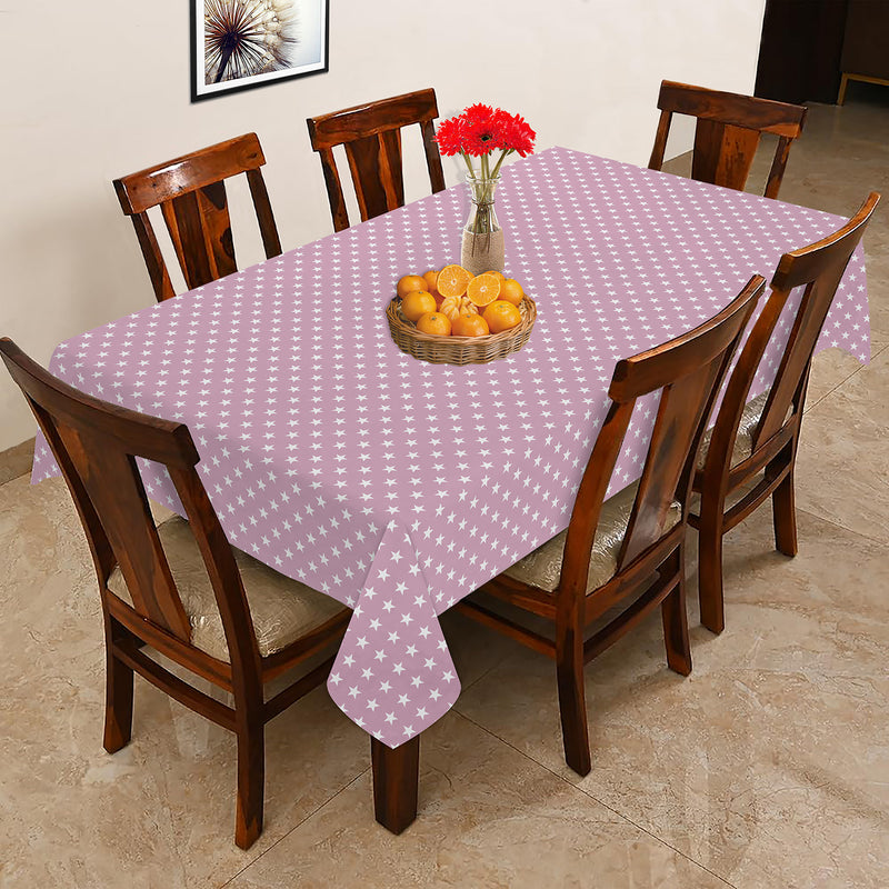 Oasis Home Collection Cotton Printed Table Cloth - Grey, Black, Pink - Abstract Pattern