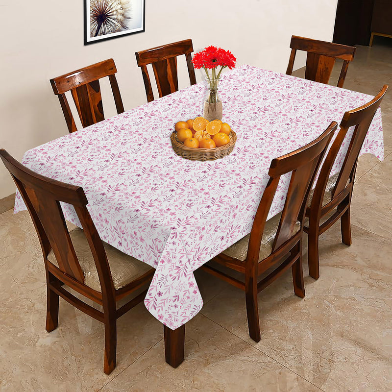 Oasis Home Collection Cotton Printed Table Cloth - Lavender Flower - Printed Pattern