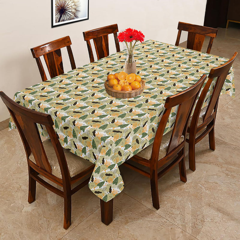 Oasis Home Collection Cotton Printed Table Cloth - Multicolor - Printed Pattern