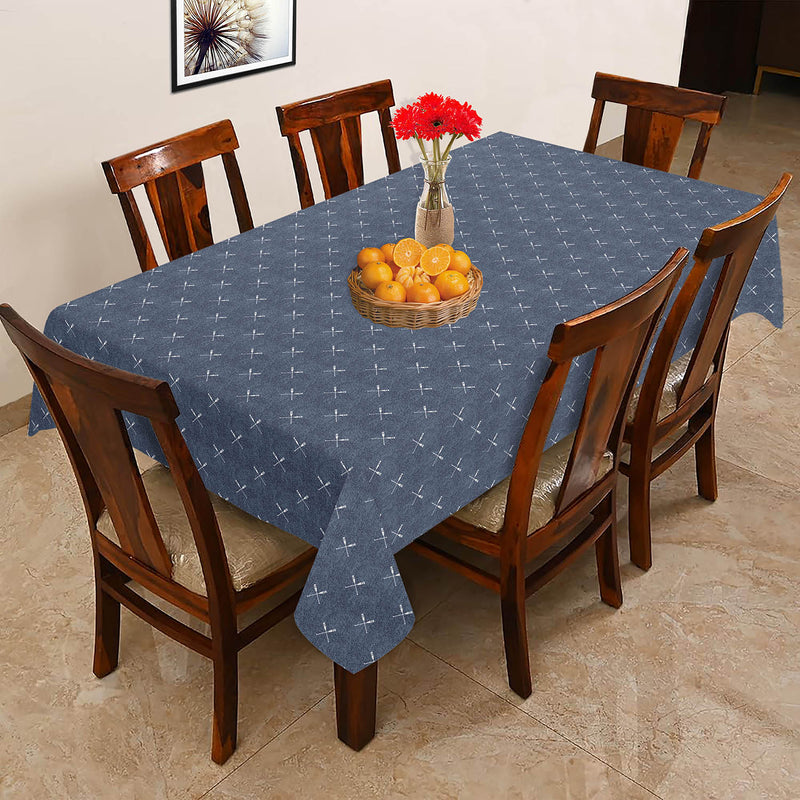 Oasis Home Collection Cotton  Printed Table Cloth -Blue - Printed Pattern