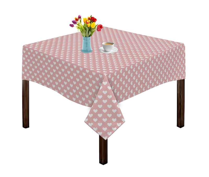 Oasis Home Collection Cotton  Printed Table Cloth - Grey, Red, Black, Pink - Printed  Pattern