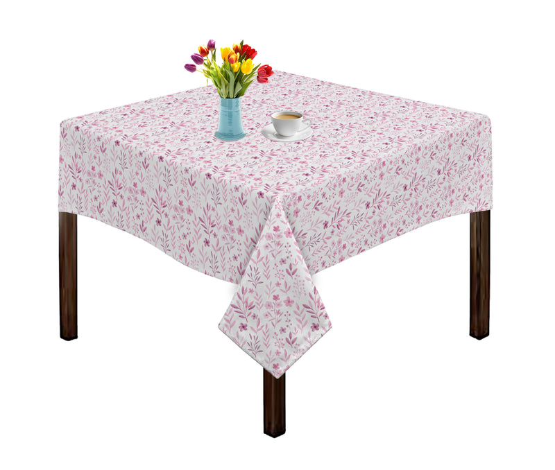 Oasis Home Collection Cotton Printed Table Cloth - Lavender Flower - Printed Pattern