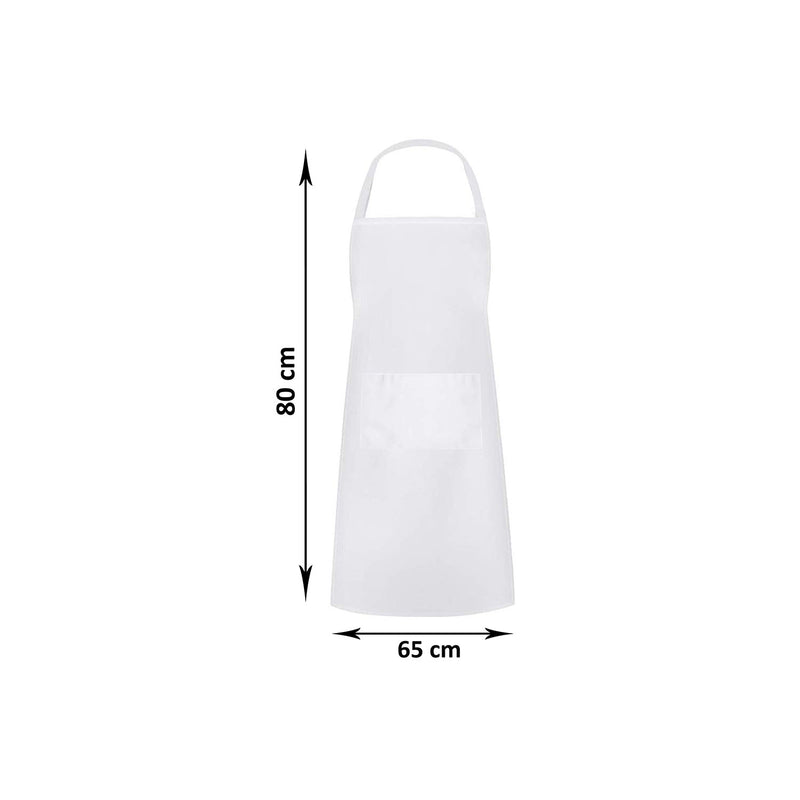 Oasis Home Collection Cotton Printed Apron Free Size - White- Floral Pattern
