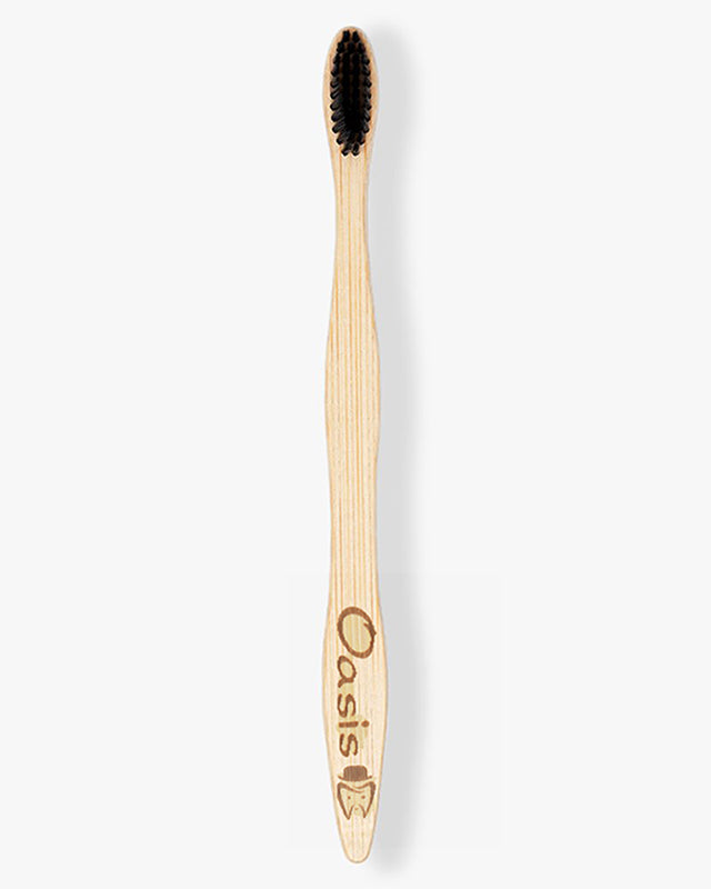 Oasis Hand Made Eco Friendly Bamboo Tooth Brush with Charcoal Extract For Kids, Adults & Uni Soft Toothbrush - 1 Toothbrushes