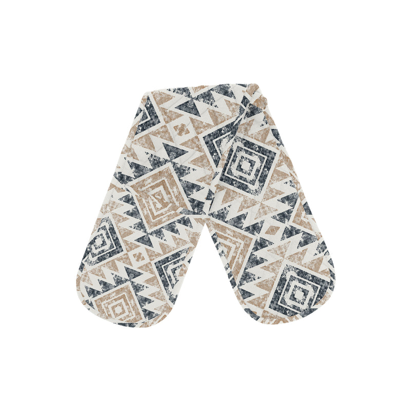 Oasis Home Collection Cotton Quilt Printed Oven Double Glove - Beige