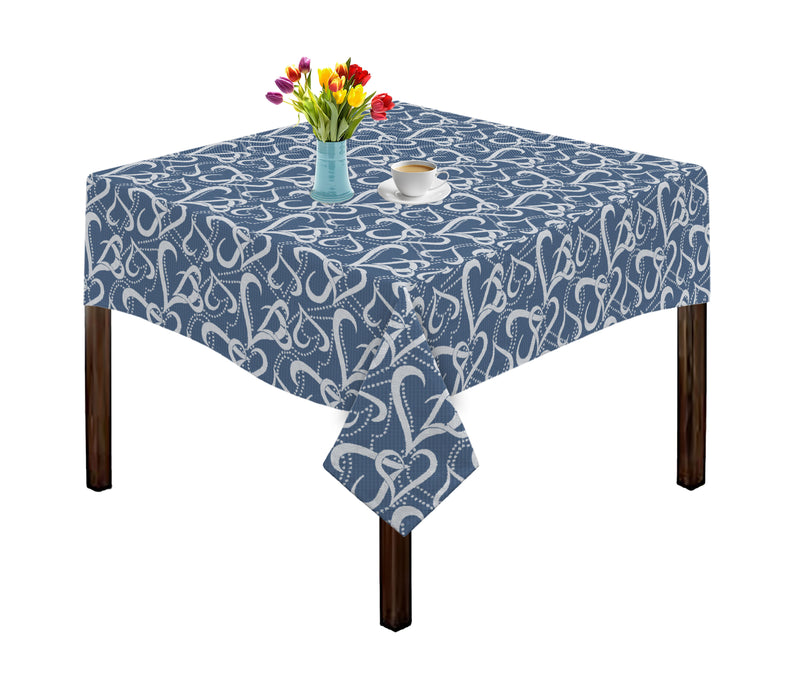 Oasis Home Collection Cotton Jacquard Table Cloth - Red, Grey, Blue, Black - Printed Pattern
