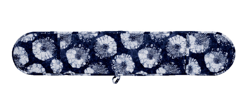 Oasis Home Collection Cotton Quilt Printed Oven Double Glove - Blue