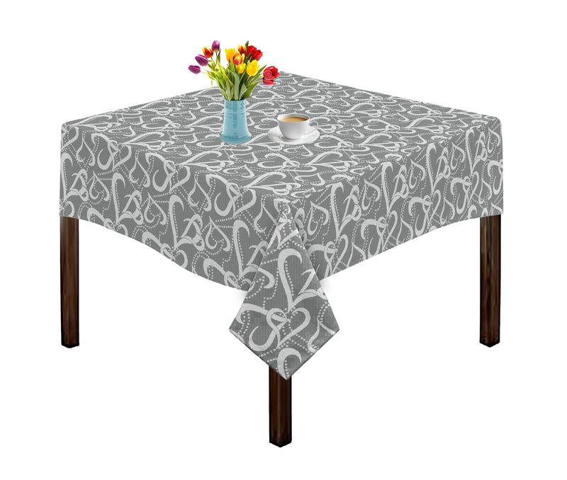 Oasis Home Collection Cotton Jacquard Table Cloth - Red, Grey, Blue, Black - Printed Pattern