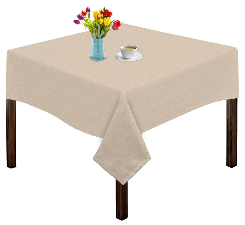 Oasis Home Collection Cotton Solid Table Cloth - Blue, Purple, Ecru, Dark Brown