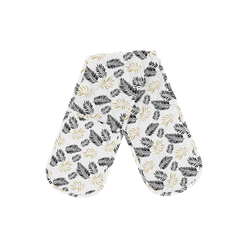 Oasis Oasis Home Collection Cotton Quilt Printed Oven Double Glove - Gold Black