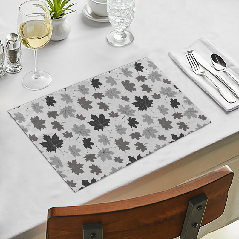 Oasis Home Collection Cotton Printed Table Runner With Place Mat - Orange, Grey