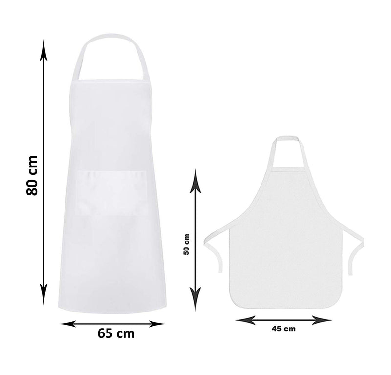 Oasis Home Collection Cotton Printed Adult & Kids Apron - Black & White