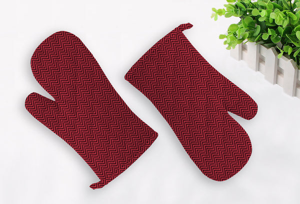Oasis Home Collections Yarn Dyed Gloves - Red