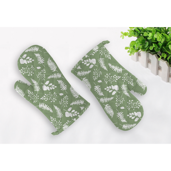 Oasis Home Collections Printed Gloves - Green - 2 Glove