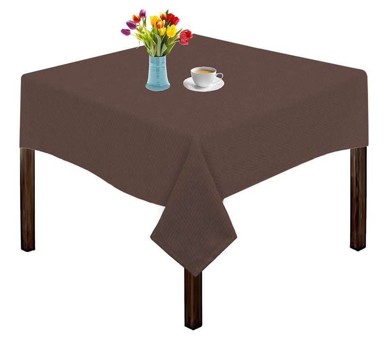 Oasis Home Collection Cotton Solid Table Cloth - Blue, Purple, Ecru, Dark Brown
