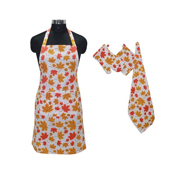 Oasis Home Collections Printed Kitchen Linen Set  - Orange