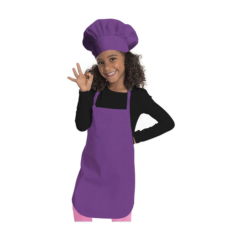 Oasis Home Collection Cotton Solid Kids Unisex apron Set - Purple