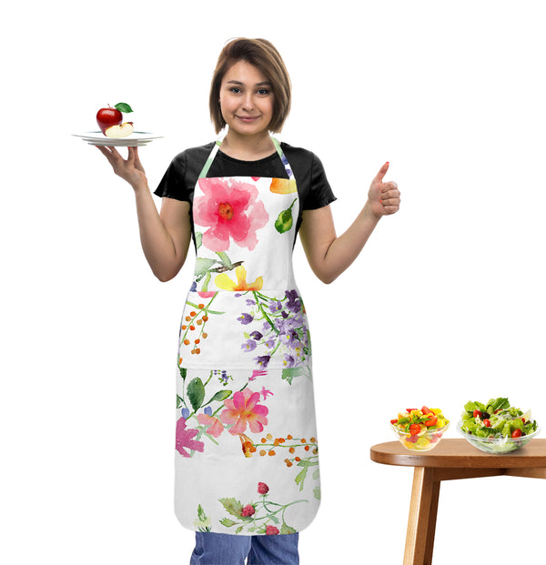 Oasis Home Collection Cotton Printed Apron Free Size - Multicolor - Printed Pattern