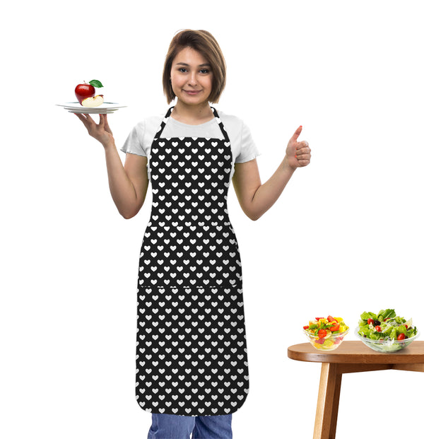 Oasis Home Collection Cotton Printed Apron Free Size - Black, Red, Grey, Pink