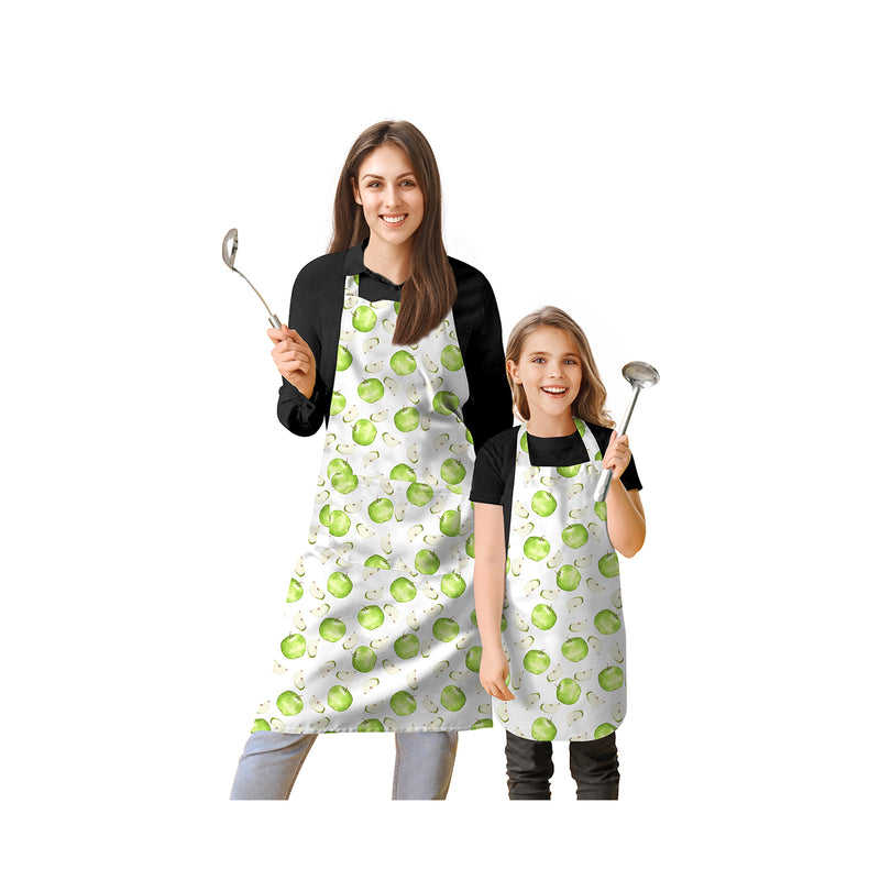 Oasis Home Collection Cotton Printed Adult & Kids Apron - Red, Green