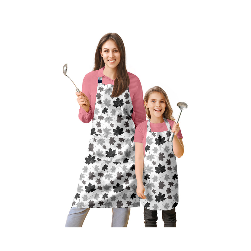Oasis Home Collection Cotton Printed Adult & Kids Apron -  Grey