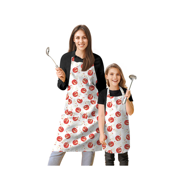 Oasis Home Collection Cotton Printed Adult & Kids Apron - Red, Green