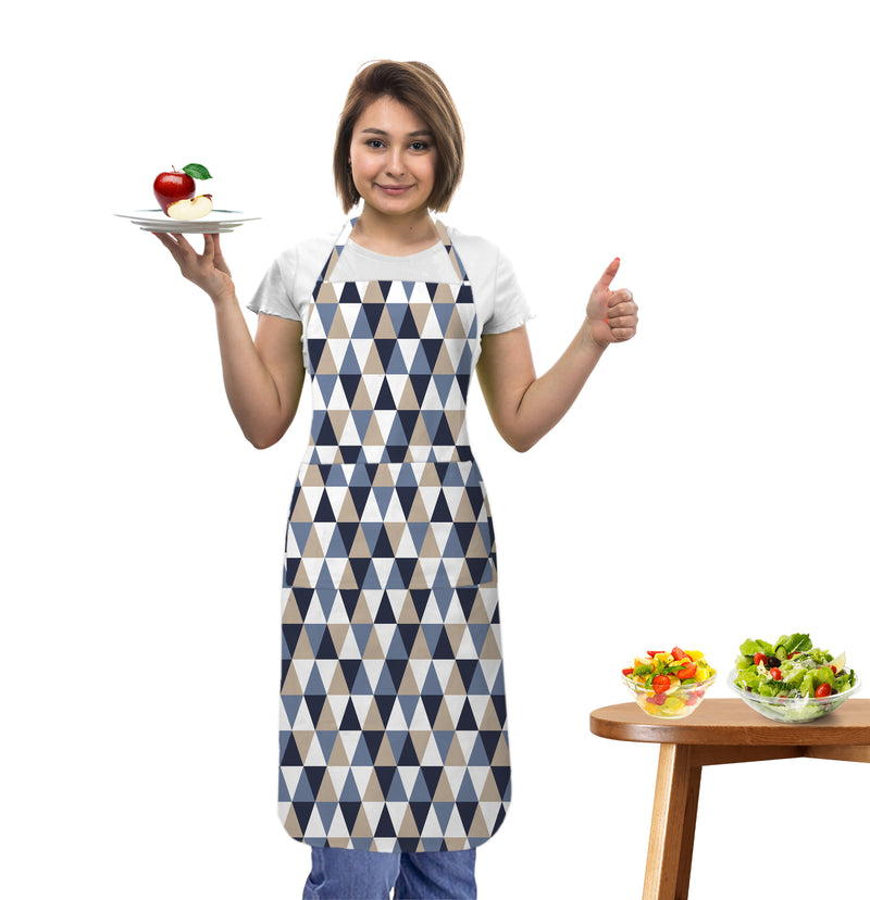 Oasis Home Collection Cotton Printed Apron Free Size - Multicolor - Geometric Pattern