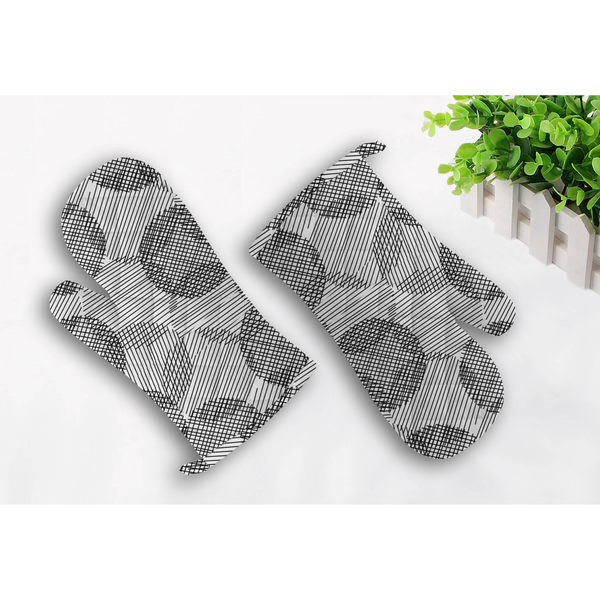 Oasis Home Collections Printed Gloves - Grey - 2 Glove - Grey