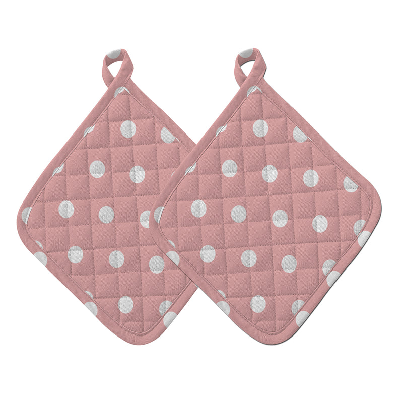 Oasis Home Collections Oven Pot Holder Set - Pink - 2 Piece Pack