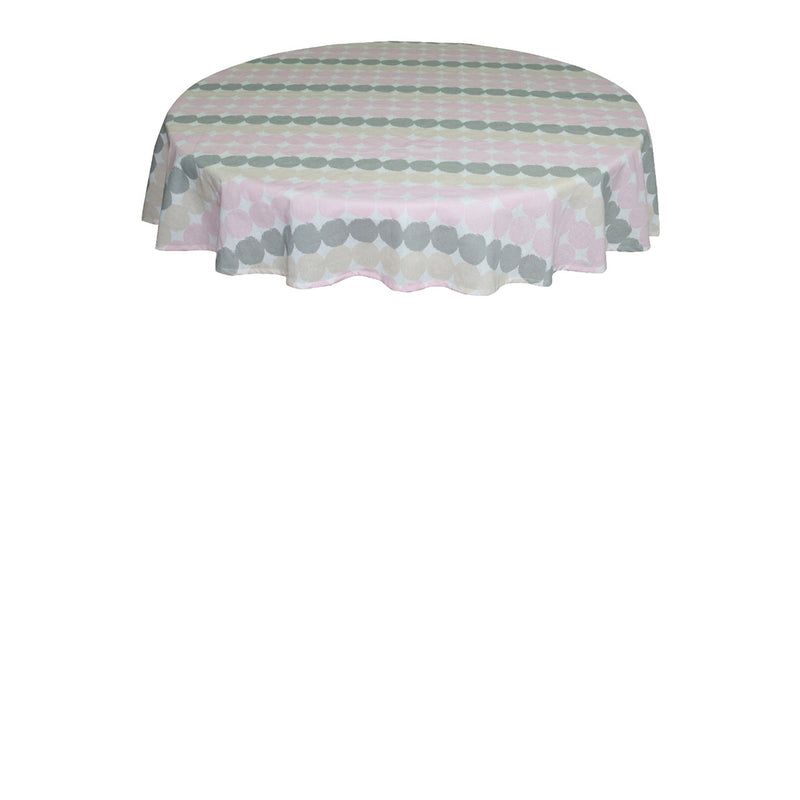 Oasis Home Collection Cotton Printed Round Table Cloth - 6 Seater - Multi
