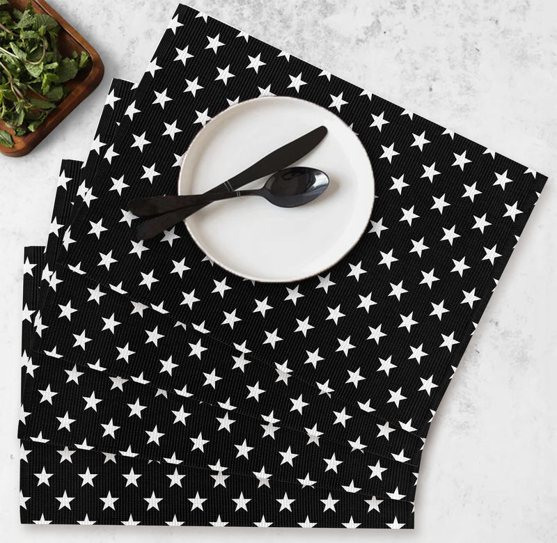 Oasis Home Collection Cotton Printed Kitchen Place Mat - 4 Piece Pack