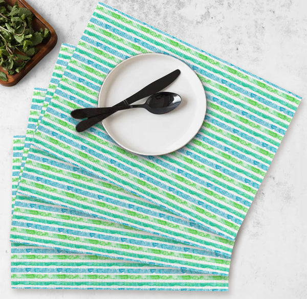 Oasis Home Collection Cotton Printed Kitchen Place Mat - 4 Piece Pack