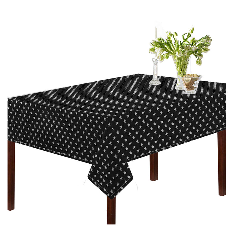 Oasis Home Collection Cotton Printed Table Cloth - Grey, Black, Pink - Abstract Pattern