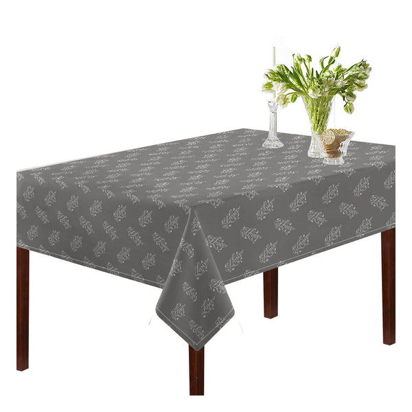 Oasis Home Collection Cotton Printed Table Cloth - Grey Home - Printed Pattern