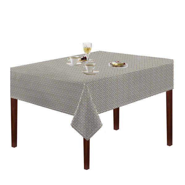 Oasis Home Collection Cotton  Printed Table Cloth - Beige - Printed Pattern