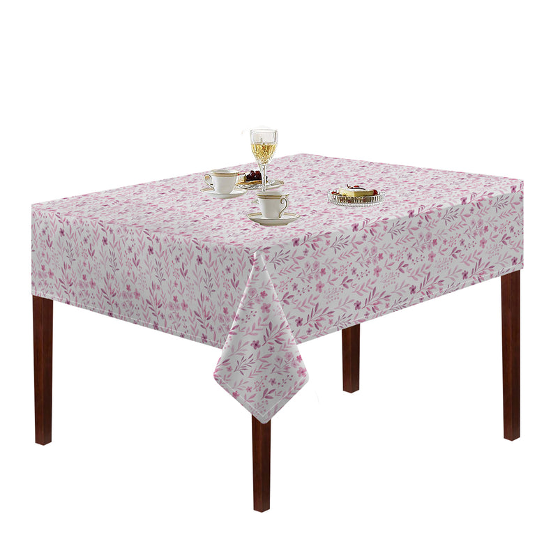 Oasis Home Collection Cotton Printed Table Cloth - Lavender Flower - Printed Pattern