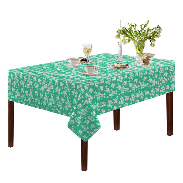Oasis Home Collection Cotton Printed Table Cloth - Green, Yellow, Grey, Peach, Purple - Printed  Pattern